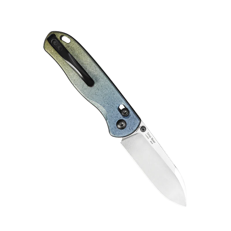 Kizer Drop Bear - 2.97" Stonewash LC200N Blade, Clutch Lock, Gradient Snowflake Titanium Handles, Ki3619A3 5 Kizer Drop Bear - 2.97" Stonewash LC200N Blade, Clutch Lock, Gradient Snowflake Titanium Handles, Ki3619A3 - Image 3