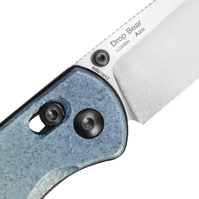 Kizer Drop Bear - 2.97" Stonewash LC200N Blade, Clutch Lock, Gradient Snowflake Titanium Handles, Ki3619A3 8 Kizer Drop Bear - 2.97" Stonewash LC200N Blade, Clutch Lock, Gradient Snowflake Titanium Handles, Ki3619A3 - Image 6
