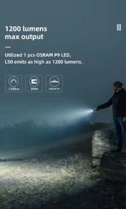 Wuben L50 Rechargeable Compact Pocket Flashlight - 1200 Lumens -Outdoor Equipment Store L50 EN 1200 191107 03