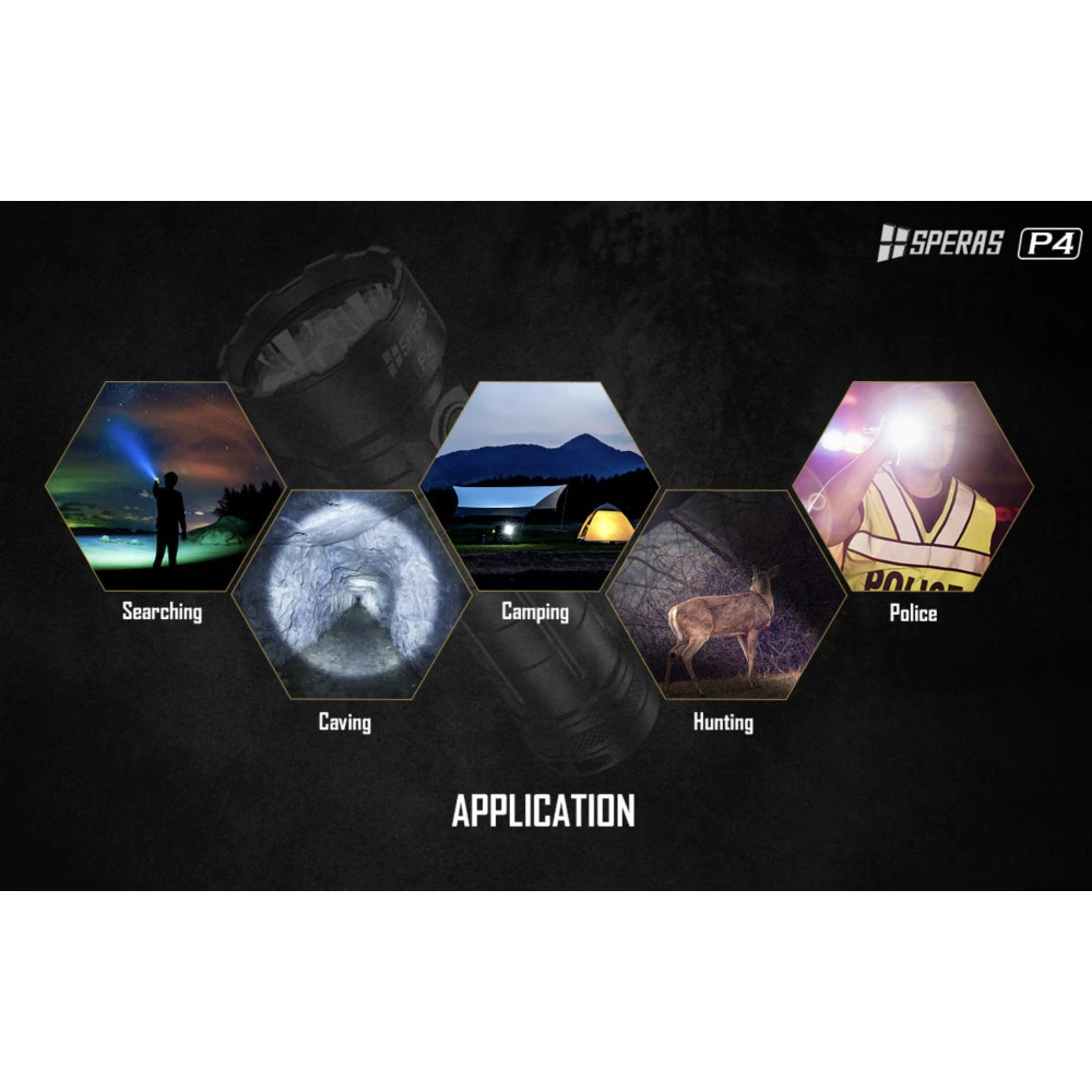 SPERAS P4 Compact Rechargeable Flashlight With Power Bank Function(4000 Lumens, 288 Metres) 5 SPERAS P4 Compact Rechargeable Flashlight With Power Bank Function(4000 Lumens, 288 Metres) - Image 3