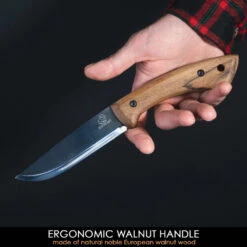 BeaverCraft BSH1 Dune Bushcraft Knife - 4.92" Carbon Steel Fixed-Blade With Walnut Handle And Leather Cover -Outdoor Equipment Store LFyBuPbh0ppmrJJm0r232zEa9RHYhu metaQlNIMSBEdW5lIHdhbG51dCBoYW5kbGUuanBlZw3D3D