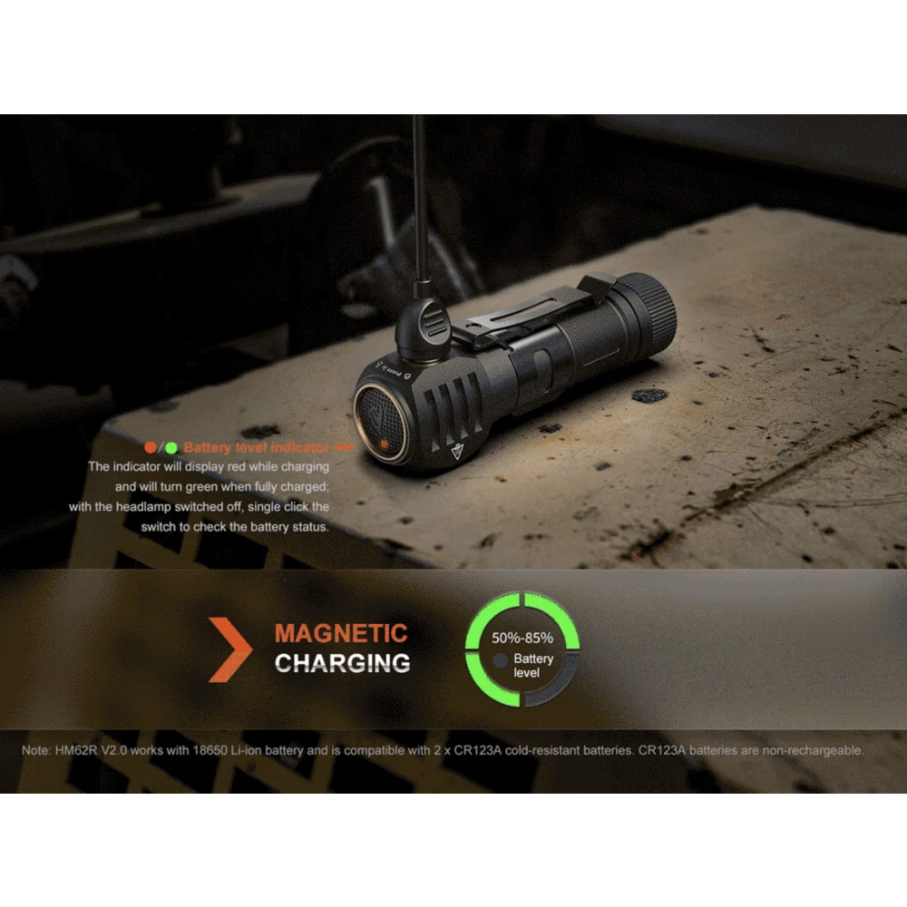 Fenix HM61R V2.0 Multifunctional Headlamp With Red Light And Magnetic Charging (1600 Lumens, 162 Metres) 15 Fenix HM61R V2.0 Multifunctional Headlamp With Red Light And Magnetic Charging (1600 Lumens, 162 Metres) - Image 13