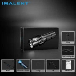 Imalent MS03 Rechargeable Compact Torch (13000 Lumens, 324 Metres) -Outdoor Equipment Store MS03 13