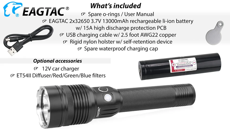 Eagtac MX30L2-R Rechargeable Security Torch (4500 Lumens, 492 Metres) 17 Eagtac MX30L2-R Rechargeable Security Torch (4500 Lumens, 492 Metres) - Image 15