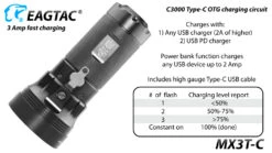 Eagtac MX3T-C USB-C Rechargeable Compact Searchlight/Power Bank (10000 Lumens, 531 Metres) -Outdoor Equipment Store MX3T C 5