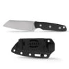 Vosteed Mink D0103 - 3.99" Nitro-V Fixed Sheepsfoot Blade, Black Micarta Handle