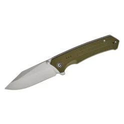 CIVIVI Tacticorix, 3.7" Satin Nitro-V Clip Point Blade, Milled OD Green G10 Handles, Liner Lock, C23055-2