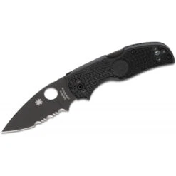 Spyderco Native 5 Lightweight - Black FRN With Black S30V Combo Blade - C41PSBBK5