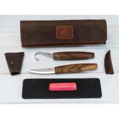 BeaverCraft Right Handed Spoon Carving Set With Walnut Handles, Leather Covers, And Leather Pouch - S01X Brown -Outdoor Equipment Store PAj2EyBmek2241ncqdz3XGt3HY3a7I metaUzAxWCBCcm93bi4uanBlZw3D3D