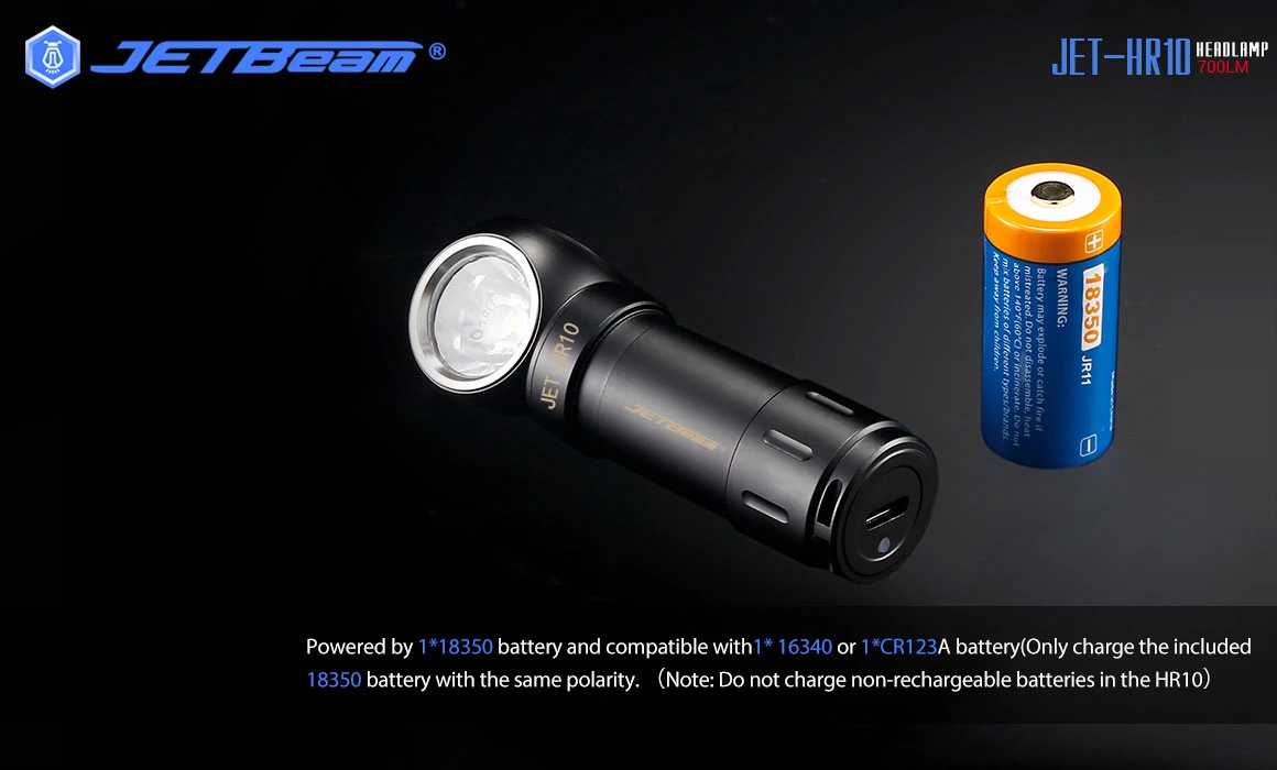 JETBeam HR10 Rechargeable Right Angle Torch/Headlamp (700 Lumens,150 Lumen) 11 JETBeam HR10 Rechargeable Right Angle Torch/Headlamp (700 Lumens,150 Lumen) - Image 9