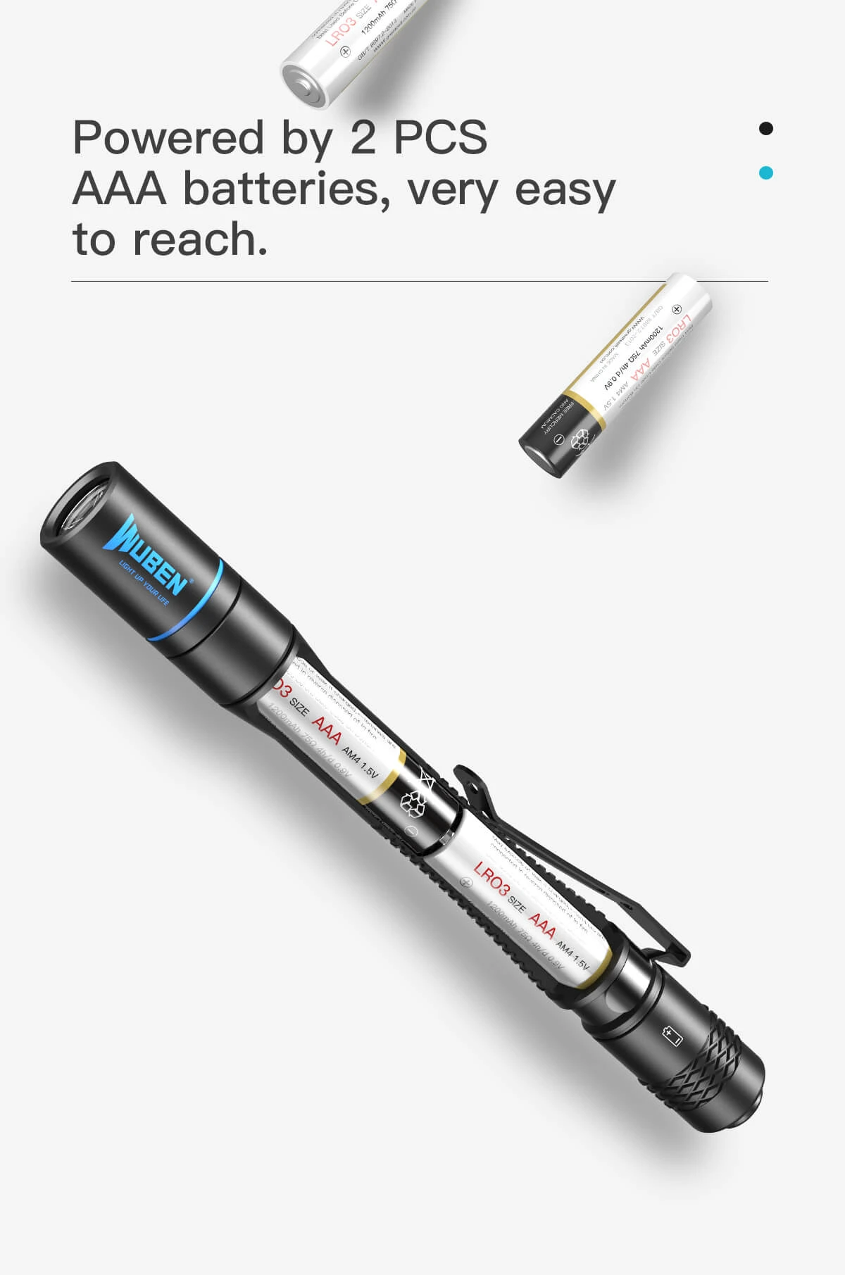 Wuben E19 High CRI Penlight - 2AAA, 200 Lumens 6 Wuben E19 High CRI Penlight - 2AAA, 200 Lumens - Image 4