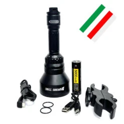 SPERAS TH6 Rechargeable 4-in-1 Zoomable Hunting Torch Kit - 600 Lumens, 1173 Metres