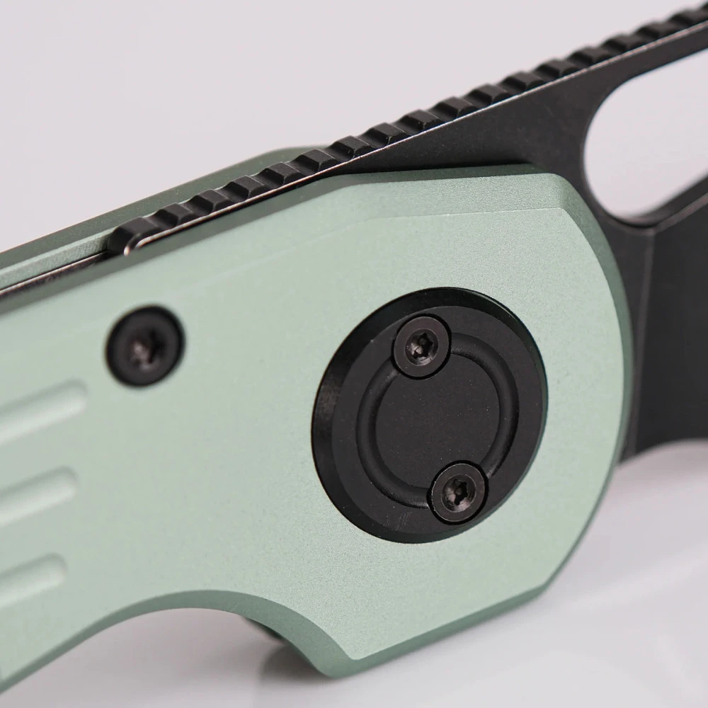 Vosteed Ankylo - 3.18" Black Stonewash 154CM Blade, Green Aluminium Handles, Vanchor Lock - A1907 5 Vosteed Ankylo - 3.18" Black Stonewash 154CM Blade, Green Aluminium Handles, Vanchor Lock - A1907 - Image 3