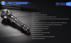 JETBeam RRT-M1X White Laser Flashlight- 2300 Metres -Outdoor Equipment Store RRT M1X 11