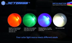 JETBeam RRT03 Raptor - Red, Green, Blue, White LED Torch - 1400 Lumens -Outdoor Equipment Store RRT03 5