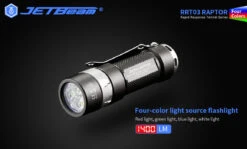 JETBeam RRT03 Raptor - Red, Green, Blue, White LED Torch - 1400 Lumens -Outdoor Equipment Store RRT03 raptor. 1
