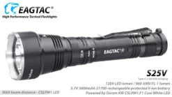 Eagtac S25V USB-C Rechargeable Torch (1200 Lumens, 664 Metres) -Outdoor Equipment Store S25V 1