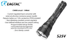Eagtac S25V USB-C Rechargeable Torch (1200 Lumens, 664 Metres) -Outdoor Equipment Store S25V 2