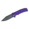 CIVIVI Cogent, Black Stonewashed 14C28N, Purple G10, Button Lock, C20038D-2