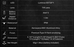 SPERAS M10 Plus 2AAA Penlight, 4000K High CRI95 - (200 Lumens, 60 Metres) -Outdoor Equipment Store Screenshot 2023 08 11 at 11.21.51 am