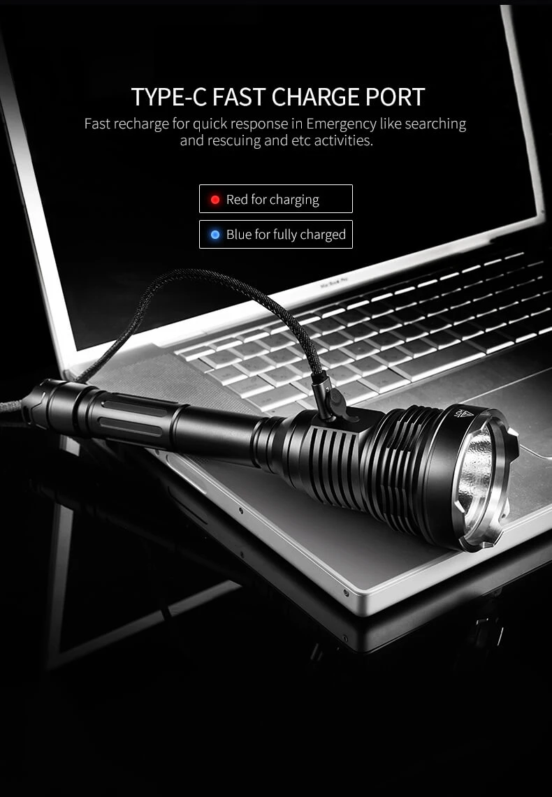 WUBEN T101 Pro Rechargeable Searchlight (3500 Lumens, 500 Metres) 11 WUBEN T101 Pro Rechargeable Searchlight (3500 Lumens, 500 Metres) - Image 9