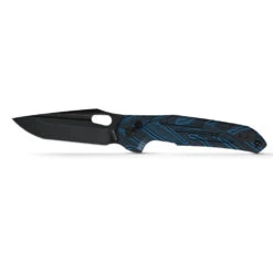 Vosteed Thunderbird - 3.25" Black M390 Blade, Blue Topo G10 Handle, Trek Lock - A0306