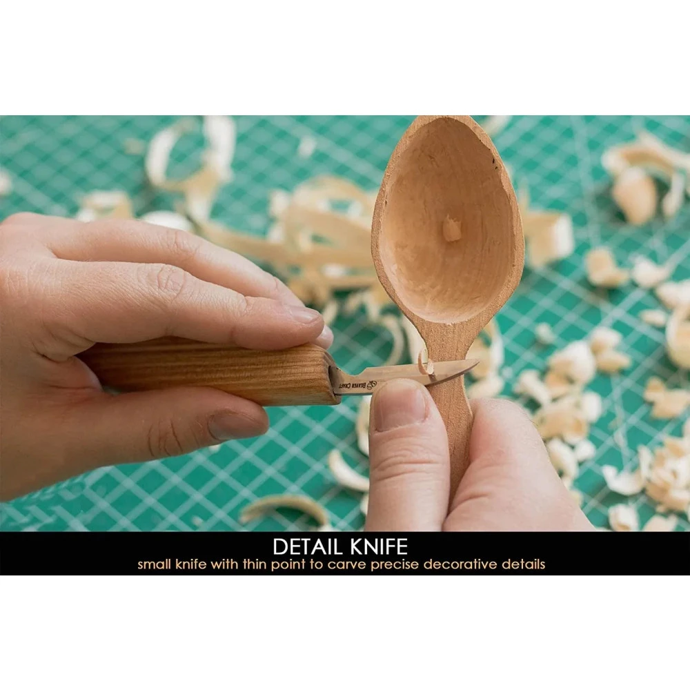 BeaverCraft Right-Handed Spoon Carving Kit With Detail Knife - S13 6 BeaverCraft Right-Handed Spoon Carving Kit With Detail Knife - S13 - Image 4