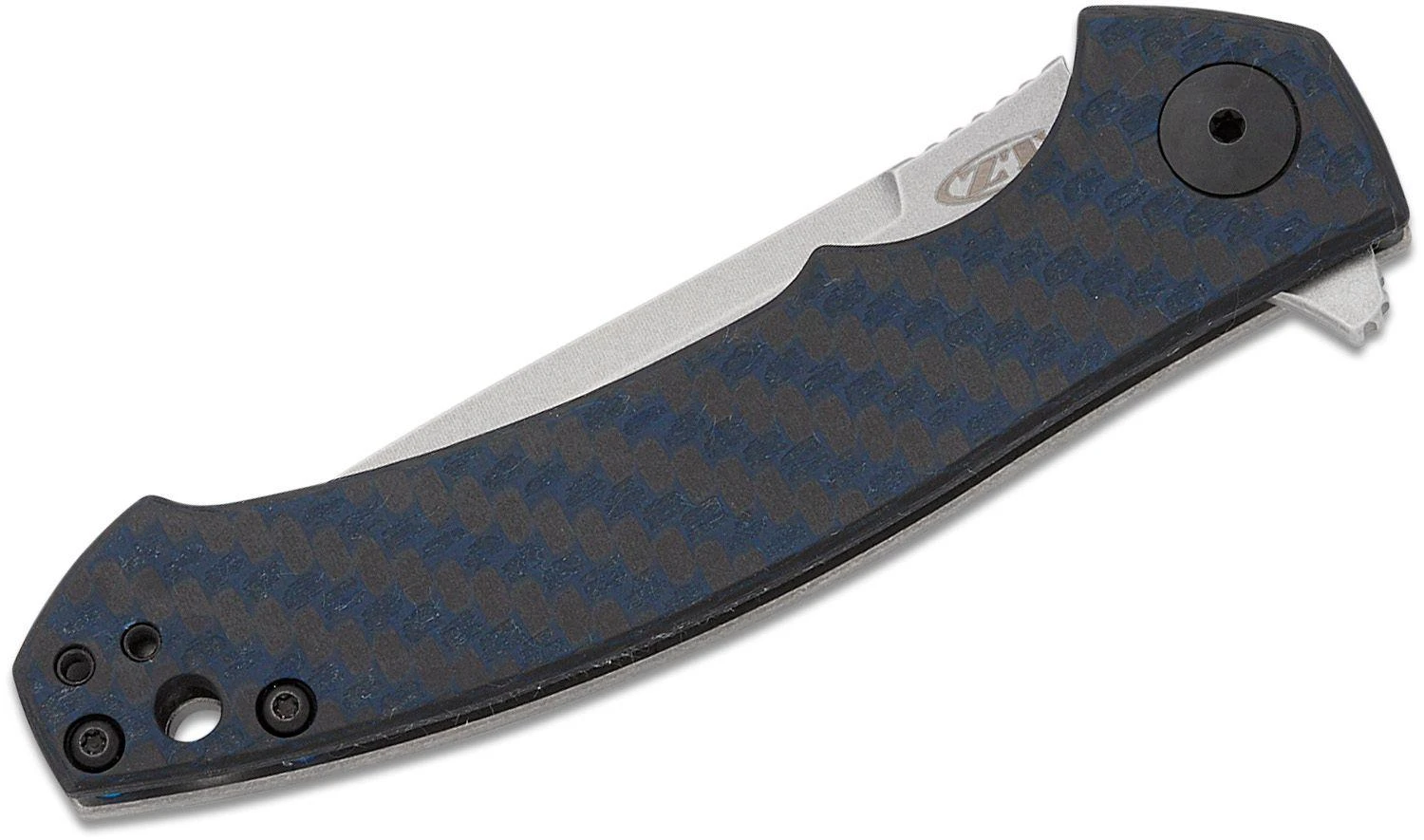Zero Tolerance 0450BLUCF - 3.2" CPM-Magnacut Stonewashed Blade With Blue Carbon Fibre/Titanium Handles 5 Zero Tolerance 0450BLUCF - 3.2" CPM-Magnacut Stonewashed Blade With Blue Carbon Fibre/Titanium Handles - Image 3