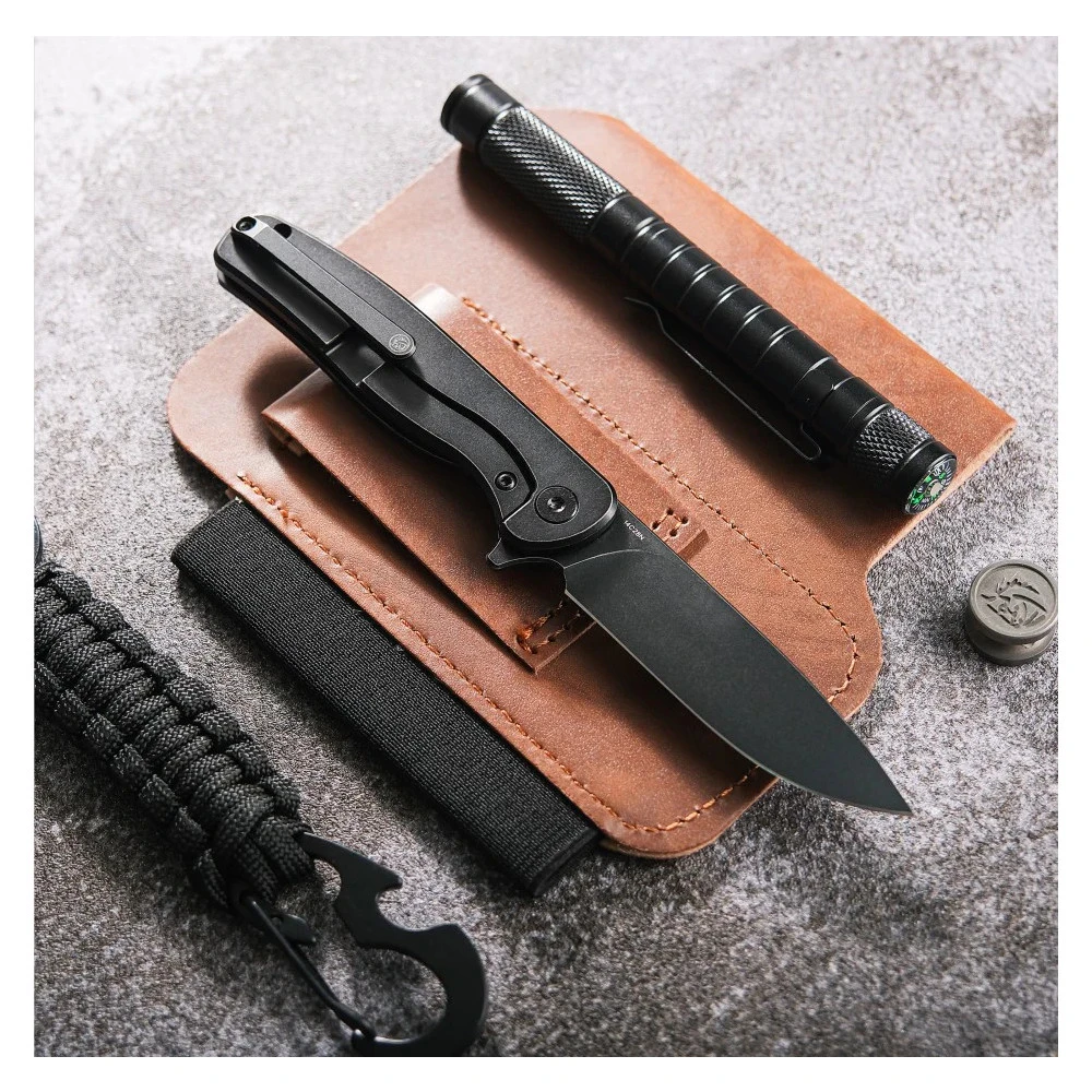 Vosteed Mini Labrador - 2.73" 14C28N Black Blade, Black Titanium Handle, Frame Lock - A3002 13 Vosteed Mini Labrador - 2.73" 14C28N Black Blade, Black Titanium Handle, Frame Lock - A3002 - Image 11