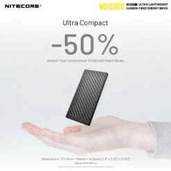 NITECORE NB10000 Gen2 Ultra Lightweight Carbon Fibre 10,000mAh Power Bank -Outdoor Equipment Store WEhCbR0UklQUFLQI62fXhmkUH6DNHR metaTkIxMDAwMCwsLCwsLC5qcGVn