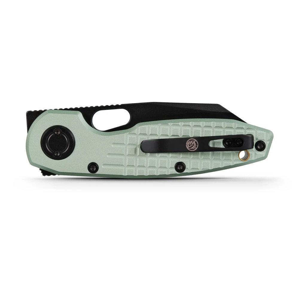 Vosteed Ankylo - 3.18" Black Stonewash 154CM Blade, Green Aluminium Handles, Vanchor Lock - A1907 4 Vosteed Ankylo - 3.18" Black Stonewash 154CM Blade, Green Aluminium Handles, Vanchor Lock - A1907 - Image 2