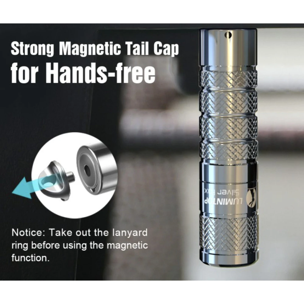 Lumintop Silver Fox Keyring EDC Flashlight With Magnetic Tailcap (760 Lumens, 70 Metres) 9 Lumintop Silver Fox Keyring EDC Flashlight With Magnetic Tailcap (760 Lumens, 70 Metres) - Image 7