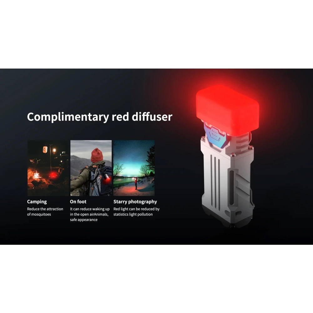 Wuben X2 Rechargeable Pocket Torch, Grey Titanium (1800 Lumens, 128 Metres) 12 Wuben X2 Rechargeable Pocket Torch, Grey Titanium (1800 Lumens, 128 Metres) - Image 10