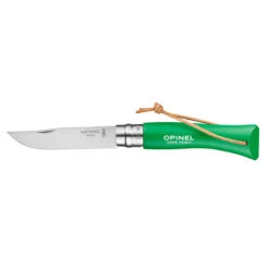 Opinel Colorama Trekking #07 Folding Knife With Lanyard, Stainless Steel - Green -Outdoor Equipment Store YO002210