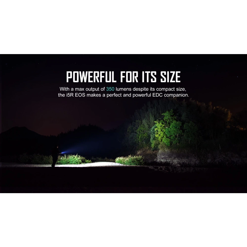 Olight I5R EOS Pocket Torch With Tail Switch And Rechargeable Battery - 350 Lumens, 64 Metres 4 Olight I5R EOS Pocket Torch With Tail Switch And Rechargeable Battery - 350 Lumens, 64 Metres - Image 2