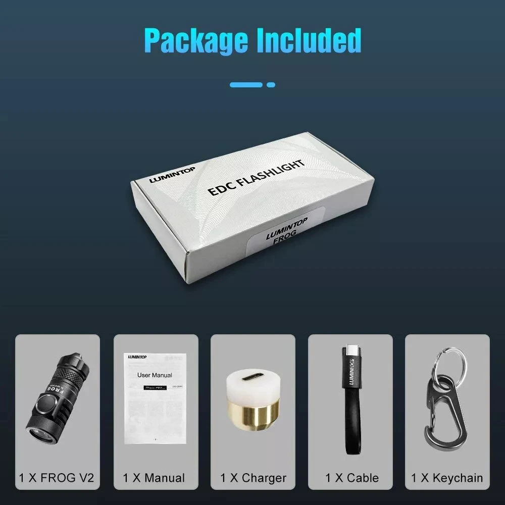 Lumintop FROG V2 Ultra Bright Rechargeable Keyring Light (600 Lumens, 135 Metres) 14 Lumintop FROG V2 Ultra Bright Rechargeable Keyring Light (600 Lumens, 135 Metres) - Image 12