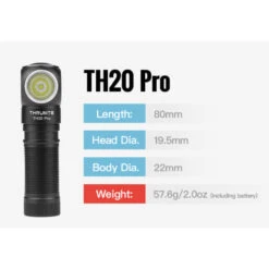 ThruNite TH20 Pro Multifunctional Headlamp, CW (1010 Lumens, 141 Metres) -Outdoor Equipment Store Z4HSbG0wlRqNEykDQqfFWhT3lkjxWO metaVEgyMCBQcm8gc3BlY3MucG5n