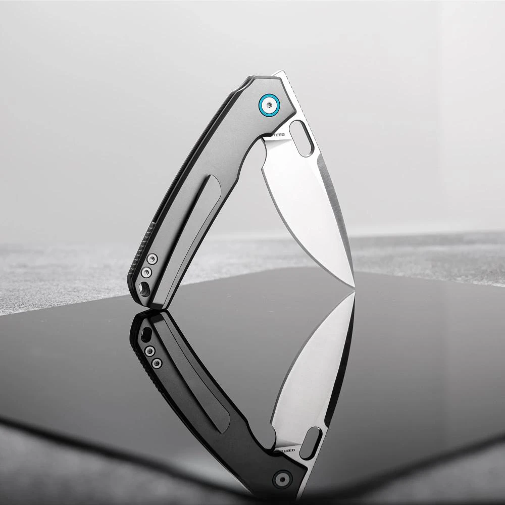 Vosteed Psyop - 3.32" Satin Elmax Blade, Titanium Handle, Top Liner Lock - A2204 14 Vosteed Psyop - 3.32" Satin Elmax Blade, Titanium Handle, Top Liner Lock - A2204 - Image 12