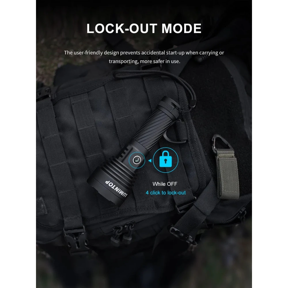 Lumintop GT Mini 5.0 Rechargeable Compact Long Distance Flashlight (1600 Lumens, 1000 Metres) 13 Lumintop GT Mini 5.0 Rechargeable Compact Long Distance Flashlight (1600 Lumens, 1000 Metres) - Image 11
