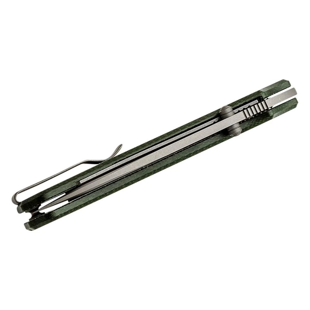 WE Knife Co. Big Banter - Green Canvas Micarta With Stonewash CPM-20CV Blade - WE21045-2 5 WE Knife Co. Big Banter - Green Canvas Micarta With Stonewash CPM-20CV Blade - WE21045-2 - Image 3