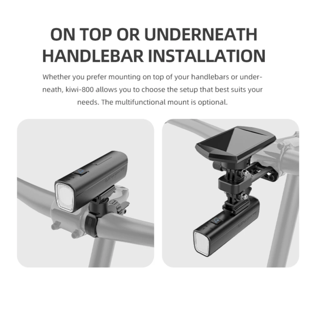 Gaciron KIWI-800 Rechargeable Anti-Glare Front Bicycle Light (800 Lumens) 13 Gaciron KIWI-800 Rechargeable Anti-Glare Front Bicycle Light (800 Lumens) - Image 11