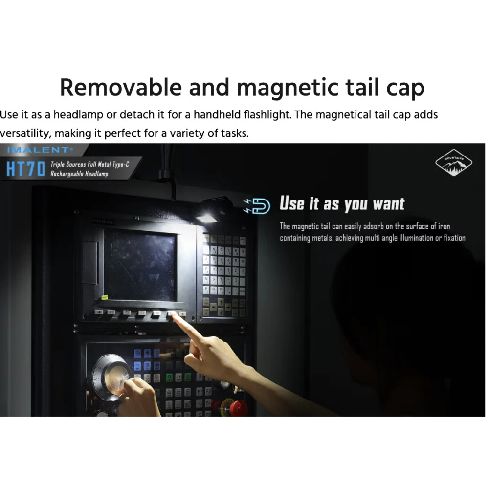 Imalent HT70 Rechargeable Triple Light Source Headlamp (3500 Lumens) 12 Imalent HT70 Rechargeable Triple Light Source Headlamp (3500 Lumens) - Image 10