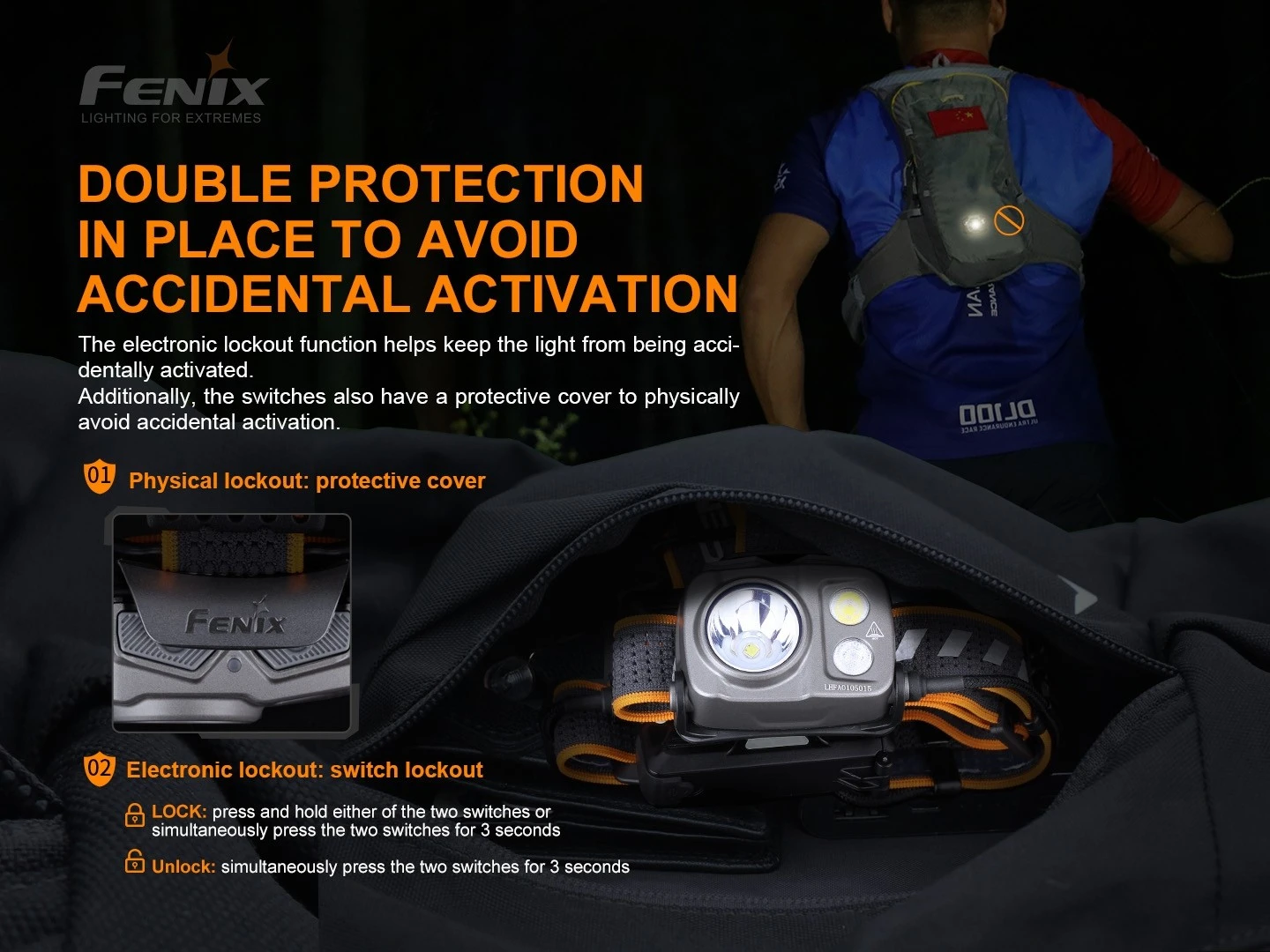 Fenix HP16R Triple Output Rechargeable LED Headlamp (1650 Lumens) - Image 8