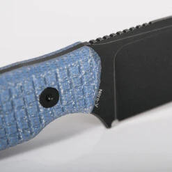 Vosteed Mink D0104 - 3.99" Nitro-V Black Stonewashed Fixed Sheepsfoot Blade, Blue Micarta Handle -Outdoor Equipment Store h0ISAlQEHe2idfPp2CS1BXc2llKzy2 metaVm9zdGVlZCBNaW5rIEQwMTA0IDkud2VicA3D3D