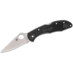 Spyderco Delica 4 Lightweight - Black FRN With Flat Ground VG-10 Blade, C11FPBK