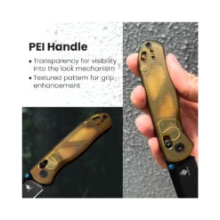 Kizer Vanguard Drop Bear V3619A2 - 2.97" Black Nitro-V Blade, Clutch Lock, Transparent PEI(Ultem) Handles -Outdoor Equipment Store iO78laIHPTjGDsQ12zC5Mv2tVLkHn9 metaVjM2MTlBMiBVbHRlbSBoYW5kbGUuanBlZw3D3D