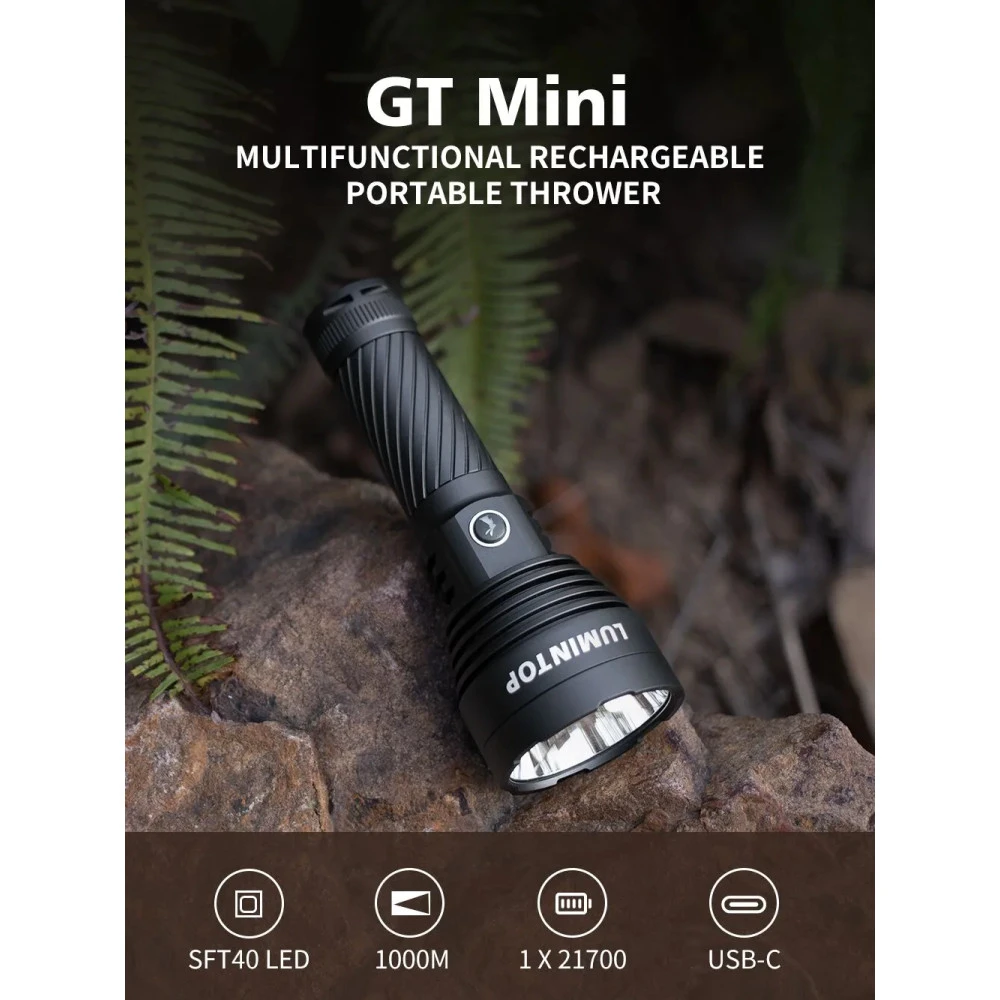 Lumintop GT Mini 5.0 Rechargeable Compact Long Distance Flashlight (1600 Lumens, 1000 Metres) 6 Lumintop GT Mini 5.0 Rechargeable Compact Long Distance Flashlight (1600 Lumens, 1000 Metres) - Image 4