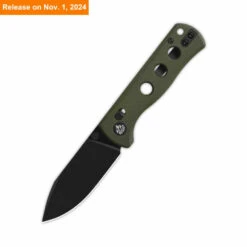QSP Canary Glyde Lock - Olive Green G10 Handle With Black 14C28N Blade, QS150GL-B2