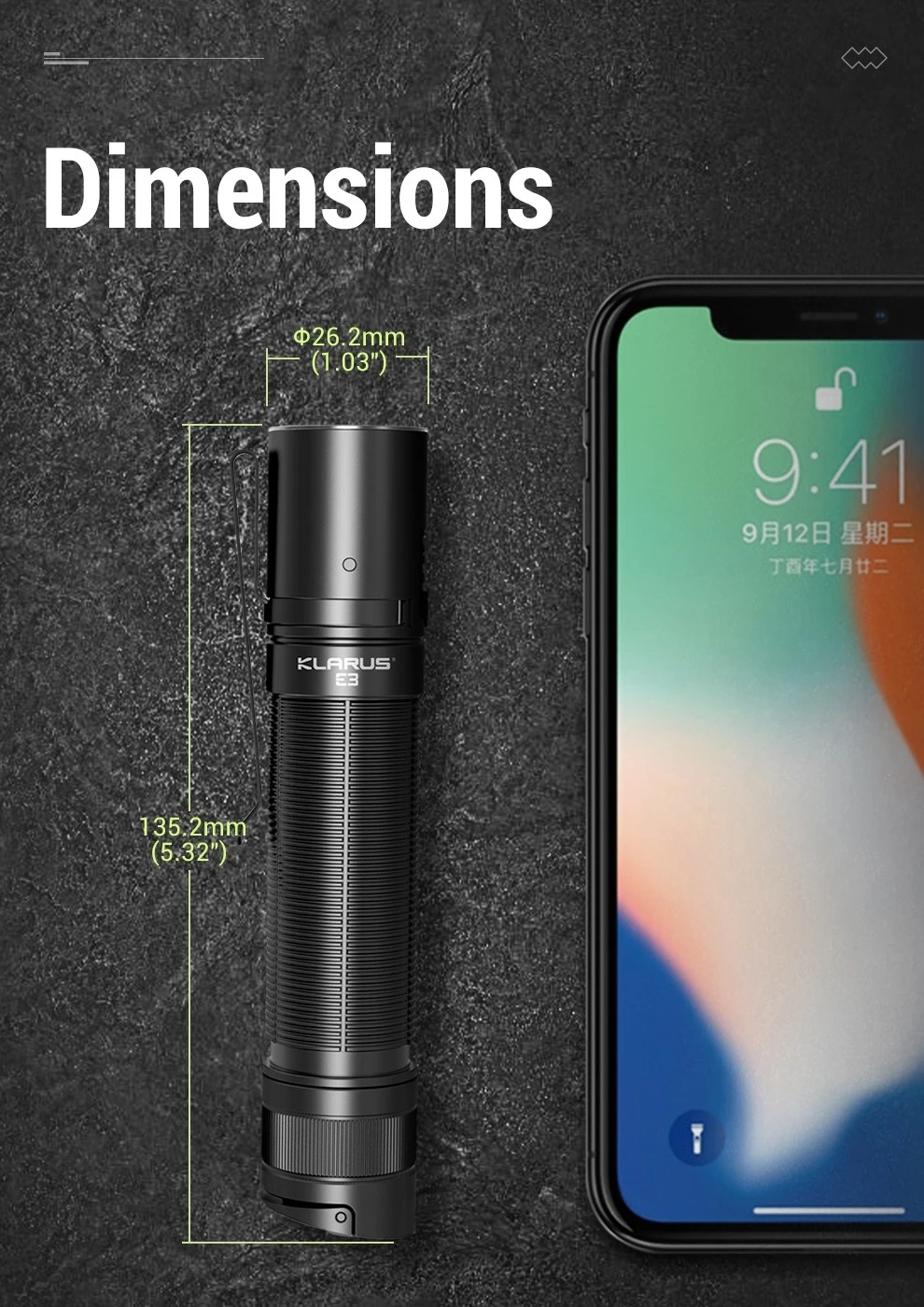 Klarus E3 Rechargeable Deep Carry Pocket Flashlight (2200 Lumens, 230 Metres) 5 Klarus E3 Rechargeable Deep Carry Pocket Flashlight (2200 Lumens, 230 Metres) - Image 3