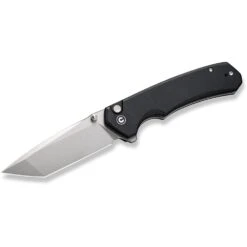 CIVIVI Button Lock Brazen, Black G10 Handle, Stonewashed 14C28N Tanto Blade, C19059C-1
